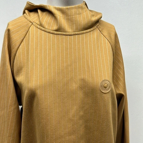 Drole De Monsiuer Hoodie Hooded Sweatshirt Striped Tan White Men's Size XS - Picture 2 of 8
